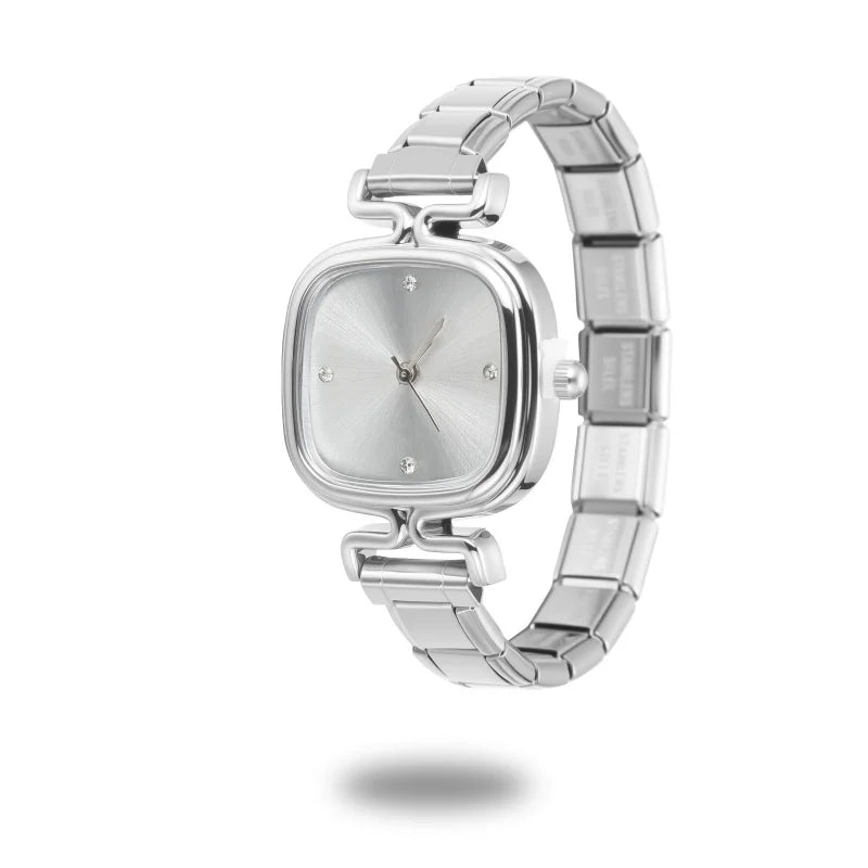 Montre Simple en acier inoxydable pour femmes, adaptée au Bracelet de 9mm, pour étudiant, ami, femme, anniversaire, bijoux à bricoler soi-même, cadeau, vente en gros
