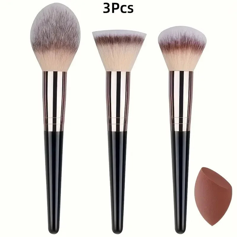 Ensemble de pinceaux de maquillage doux et moelleux, pour fard à paupières, fond de teint, correcteur, blush, Kabuki, outil de beauté professionnel pour femmes, 3 à 20 pièces