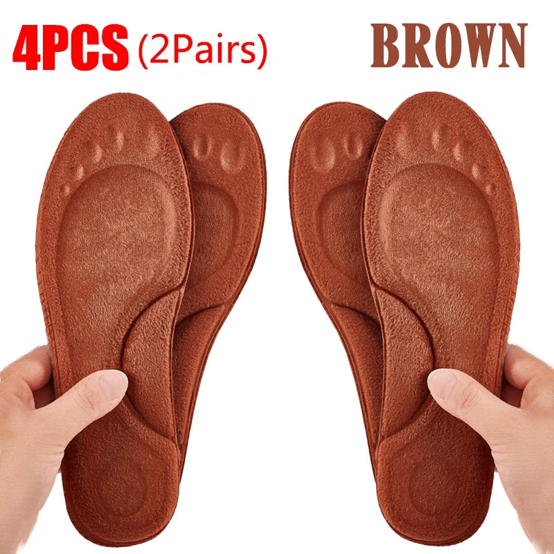 Semelles intérieures souples en PU Orth4WD pour hommes et femmes, chaussures de course respirantes, absorption des chocs, coussretours de soutien de la voûte plantaire