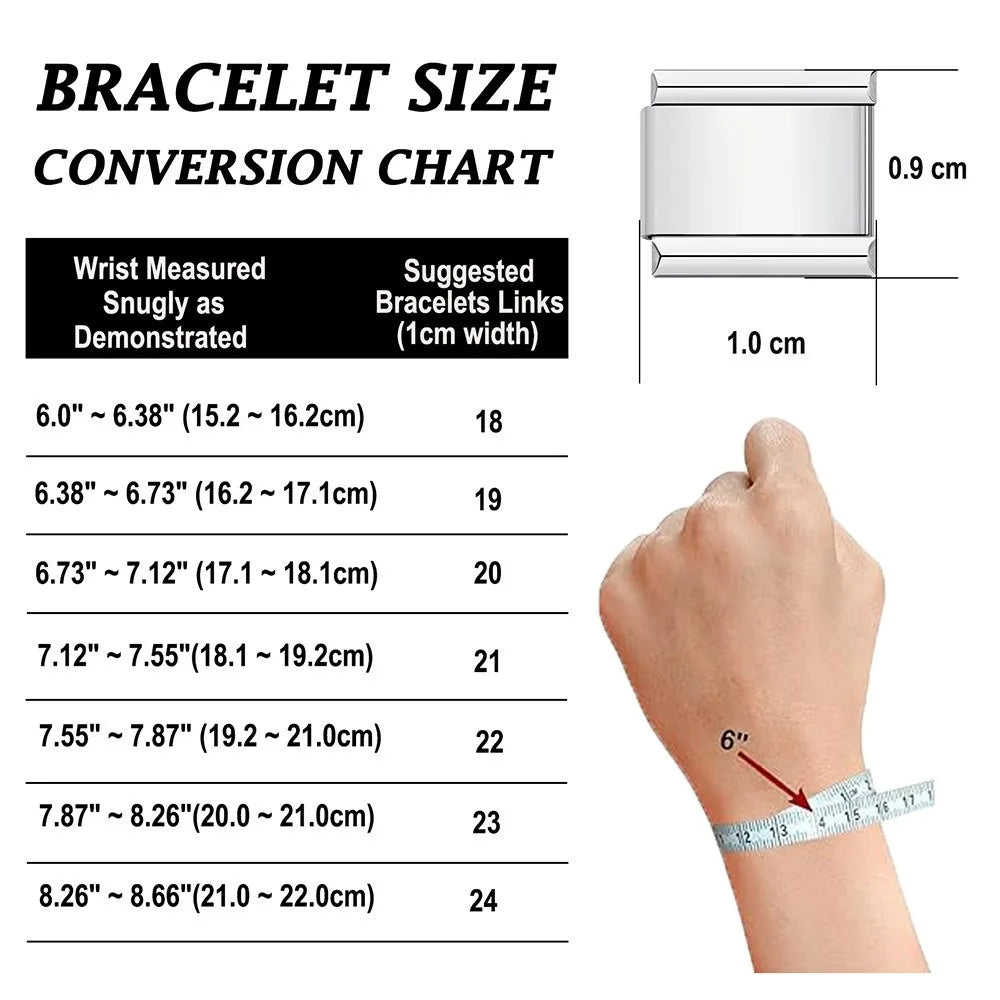 2025 femmes mode douze mois Zircon italien breloques liens modulaire ajustement 9mm en acier inoxydable élastique Bracelet bricolage fabrication de bijoux