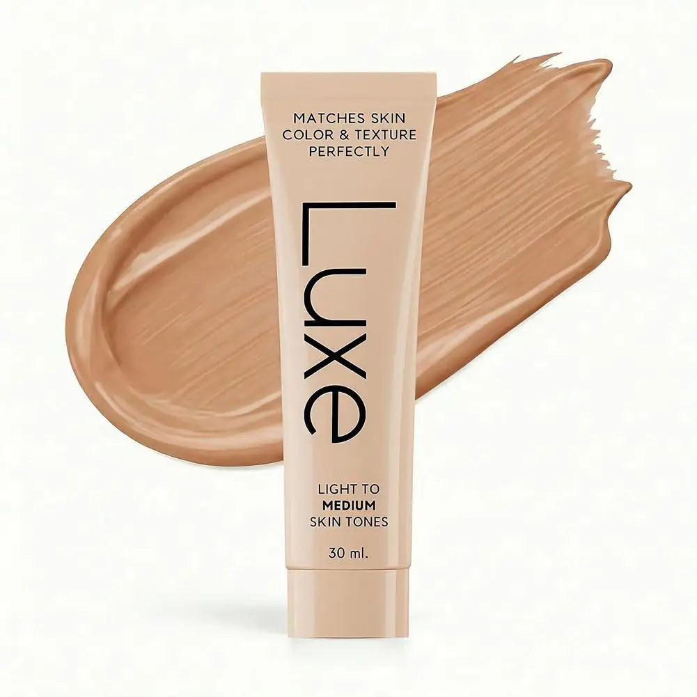 Fond de teint correcteur Luxe Skin Tone Matching, maquillage imperméable à couvrance totale pour dissimuler les imperfections et unifier le teint, longue tenue