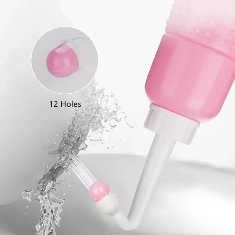 Bouteille de lavage péri-accouchement 500 ml pour soins post-partum, nettoyeur péri-accouchement portable pour maman, outil de nettoyage périnéal doux, essentiel pratique pour la récupération féminine