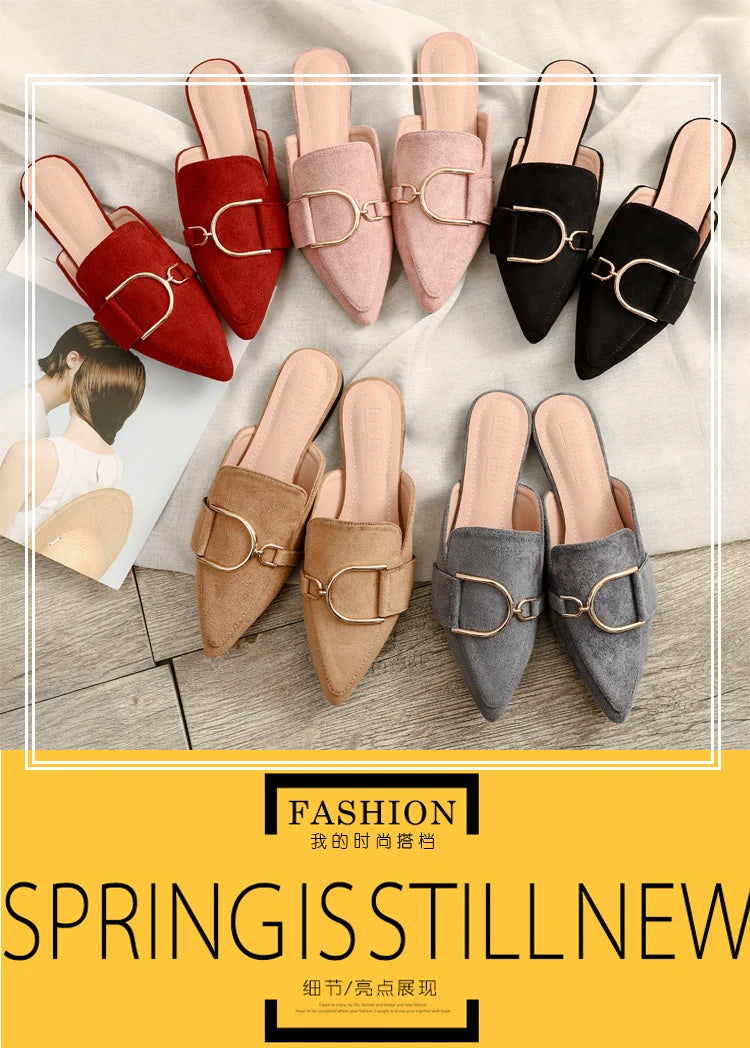 Chaussures plates femmes printemps/automne Chaussures plaques extérieur Mules Chaussures Zapatos Planos De Mujer décontracté Sapatilha Feminina mocassins