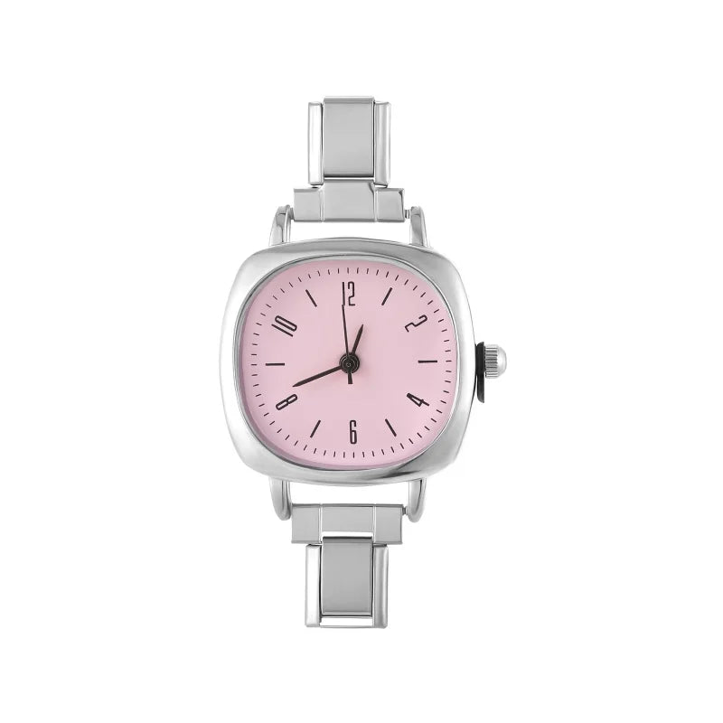 Connecteur de montre de mode en acier inoxydable, lien de charme italien de 9MM, en-tête de montre carrée pour femmes, Bracelet de liaison, bijoux à bricoler soi-même, cadeau