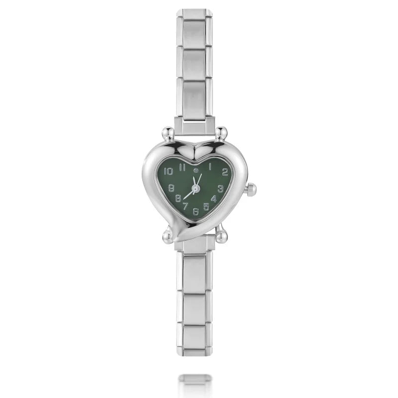 Mode femmes bricolage 9mm largeur italien élastique charme en acier inoxydable montre Bracelet Bracelet pour fête ami femme anniversaire bijoux cadeaux