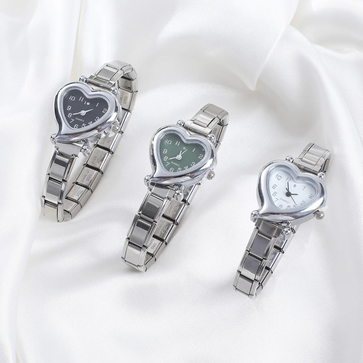 Mode femmes bricolage 9mm largeur italien élastique charme en acier inoxydable montre Bracelet Bracelet pour fête ami femme anniversaire bijoux cadeaux