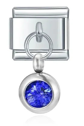 2025 femmes mode douze mois Zircon italien breloques liens modulaire ajustement 9mm en acier inoxydable élastique Bracelet bricolage fabrication de bijoux