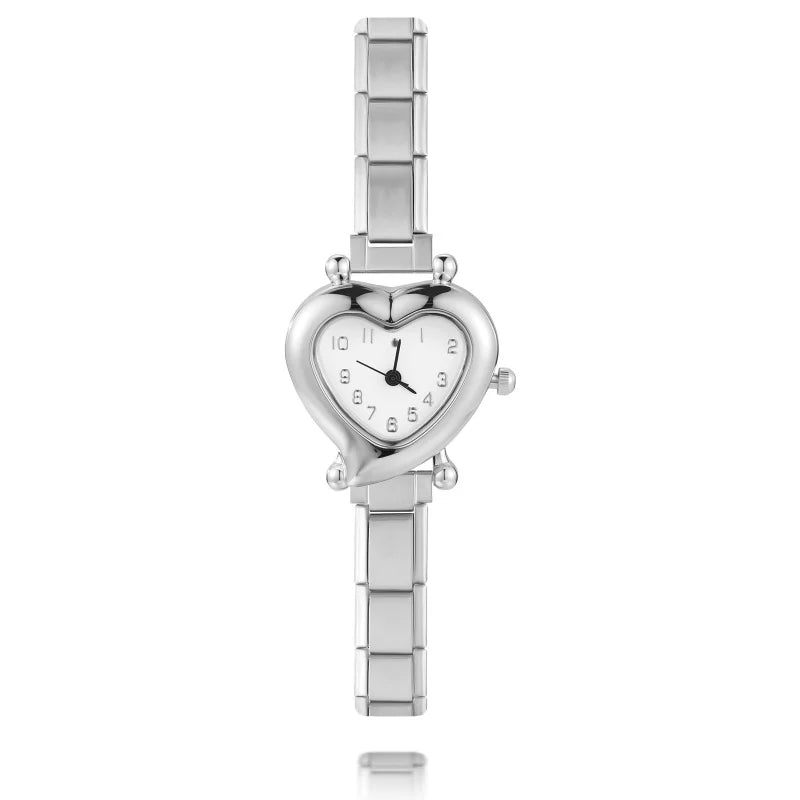 Mode femmes bricolage 9mm largeur italien élastique charme en acier inoxydable montre Bracelet Bracelet pour fête ami femme anniversaire bijoux cadeaux