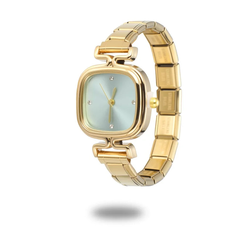Montre Simple en acier inoxydable pour femmes, adaptée au Bracelet de 9mm, pour étudiant, ami, femme, anniversaire, bijoux à bricoler soi-même, cadeau, vente en gros