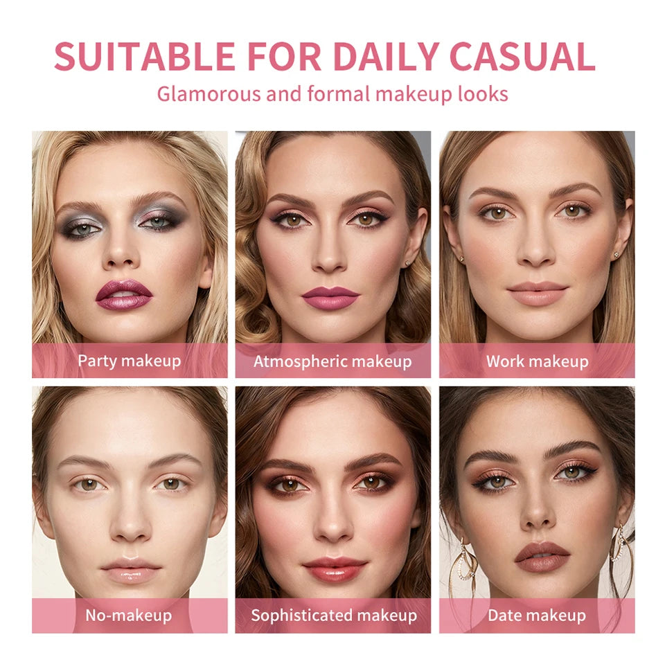 Ensemble de maquillage tout-en-un comprenant tous les cosmétiques, y compris le maquillage de base, le correcteur, le contour, le blush en poudre, le maquillage des sourcils, des yeux et des lèvres