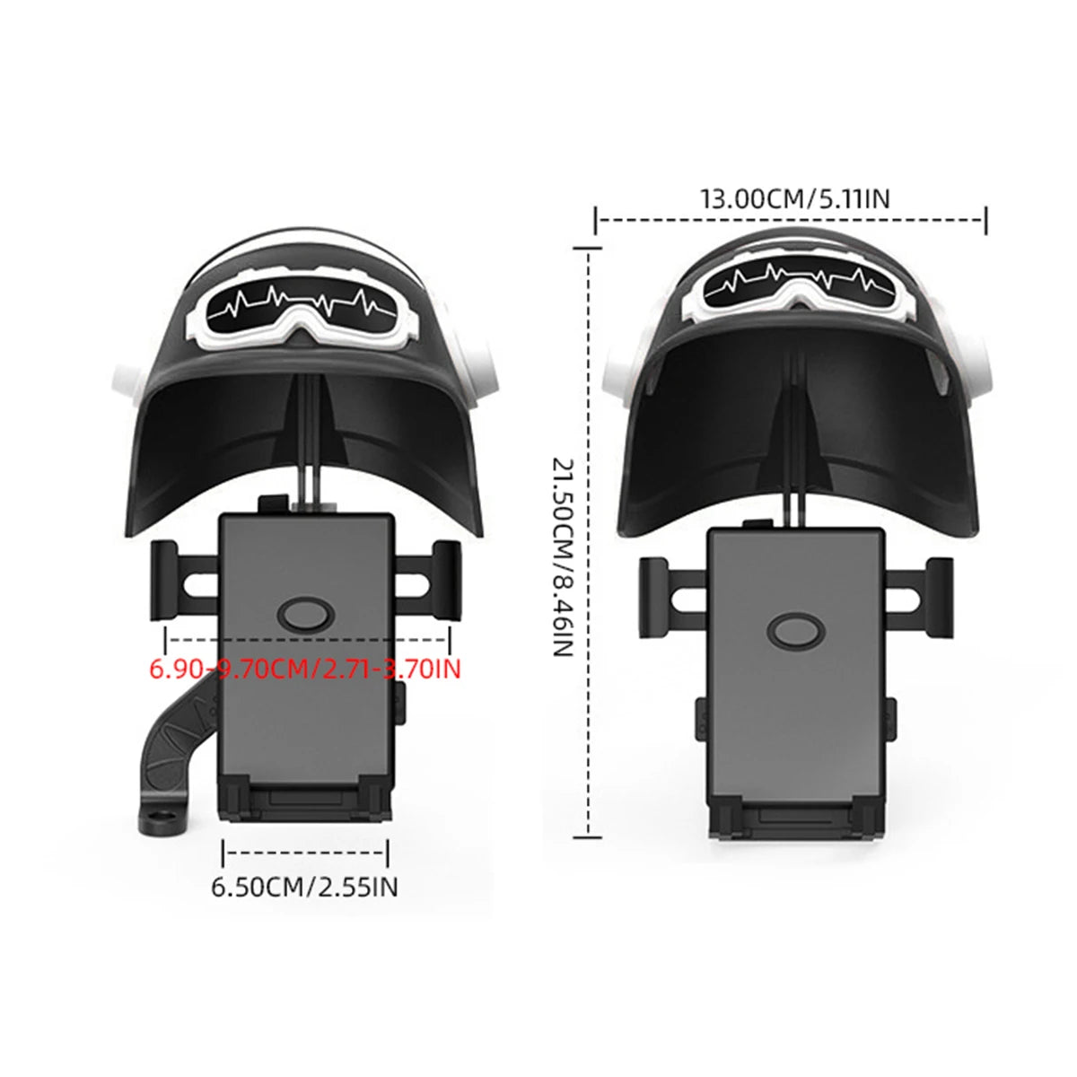 1pc petit casque cavalier moto support pour téléphone portable vélo électrique étanche parasol Navigation support pour téléphone portable