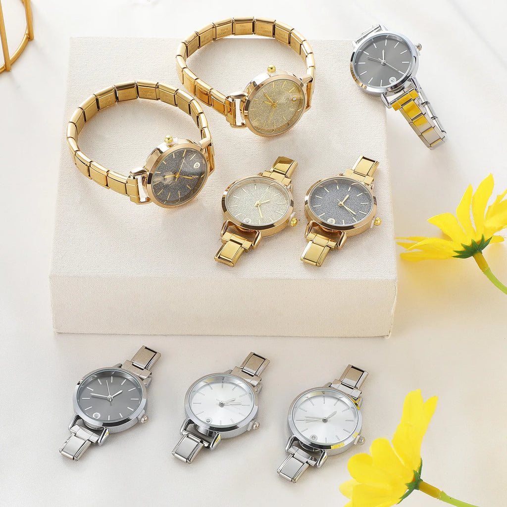 Connecteur de montre de mode en acier inoxydable, lien de charme italien de 9MM, en-tête de montre carrée pour femmes, Bracelet de liaison, bijoux à bricoler soi-même, cadeau