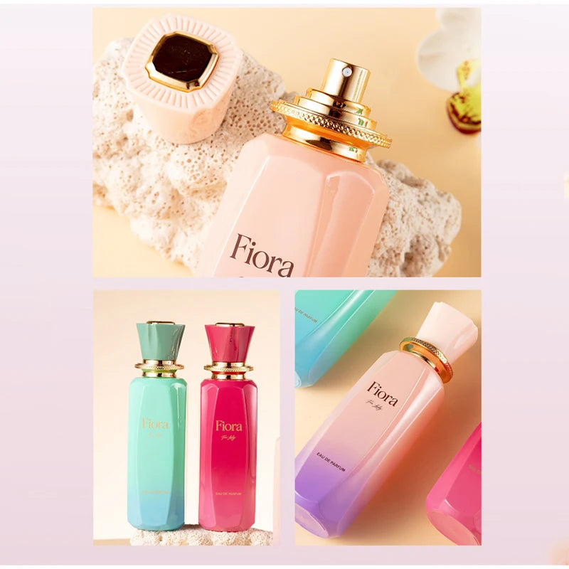 Eau de parfum pour femme 100ml, parfum floral fruité longue tenue, flacon design dégradé, fragrance fraîche, parfum pour tous les jours et les rendez-vous.