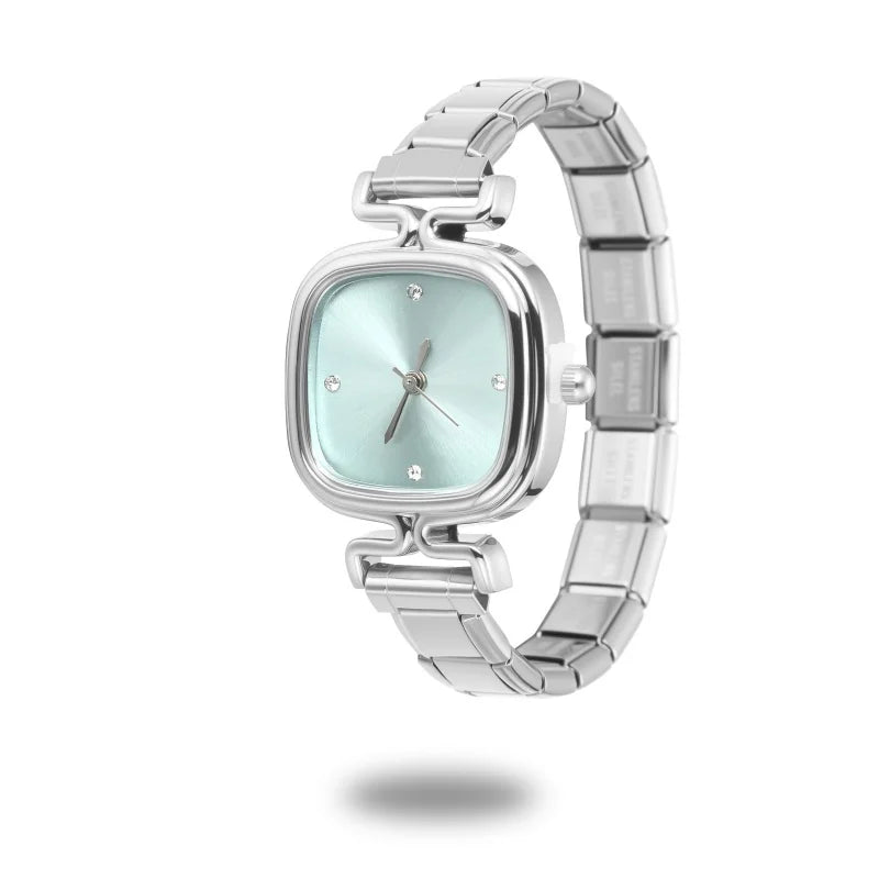 Montre Simple en acier inoxydable pour femmes, adaptée au Bracelet de 9mm, pour étudiant, ami, femme, anniversaire, bijoux à bricoler soi-même, cadeau, vente en gros