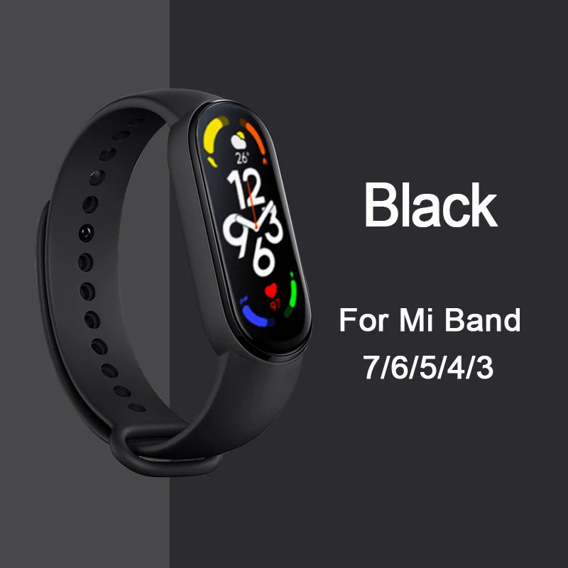 Bracelet pour Mi Band 6 7 Bracelet Sport silicone montre Bracelet Miband6 band4 correa ceinture pour Xiaomi mi band 3 4 5 6 7 accessoires