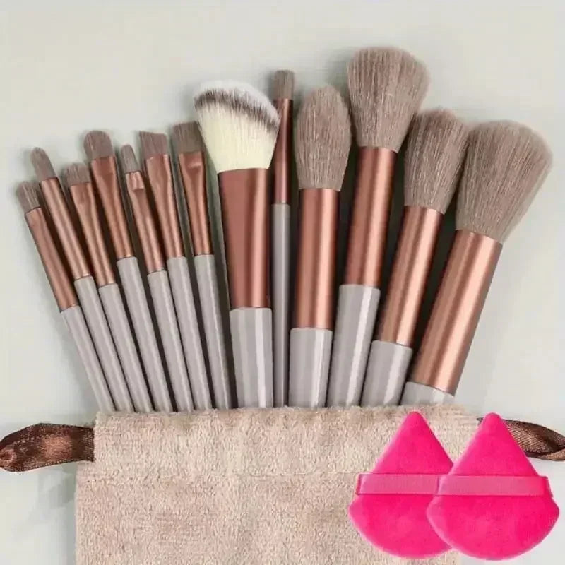 Ensemble de pinceaux de maquillage professionnels - Pinceaux Kabuki et estompeurs doux et moelleux pour fond de teint, poudre, fard à paupières |   Kit d'outils de beauté