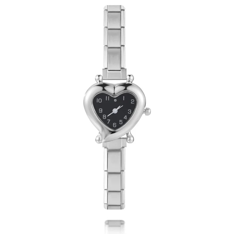 Mode femmes bricolage 9mm largeur italien élastique charme en acier inoxydable montre Bracelet Bracelet pour fête ami femme anniversaire bijoux cadeaux