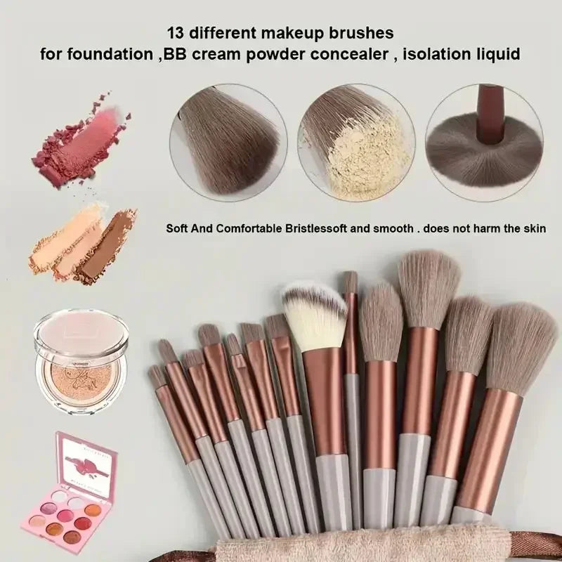 Ensemble de pinceaux de maquillage professionnels - Pinceaux Kabuki et estompeurs doux et moelleux pour fond de teint, poudre, fard à paupières |   Kit d'outils de beauté