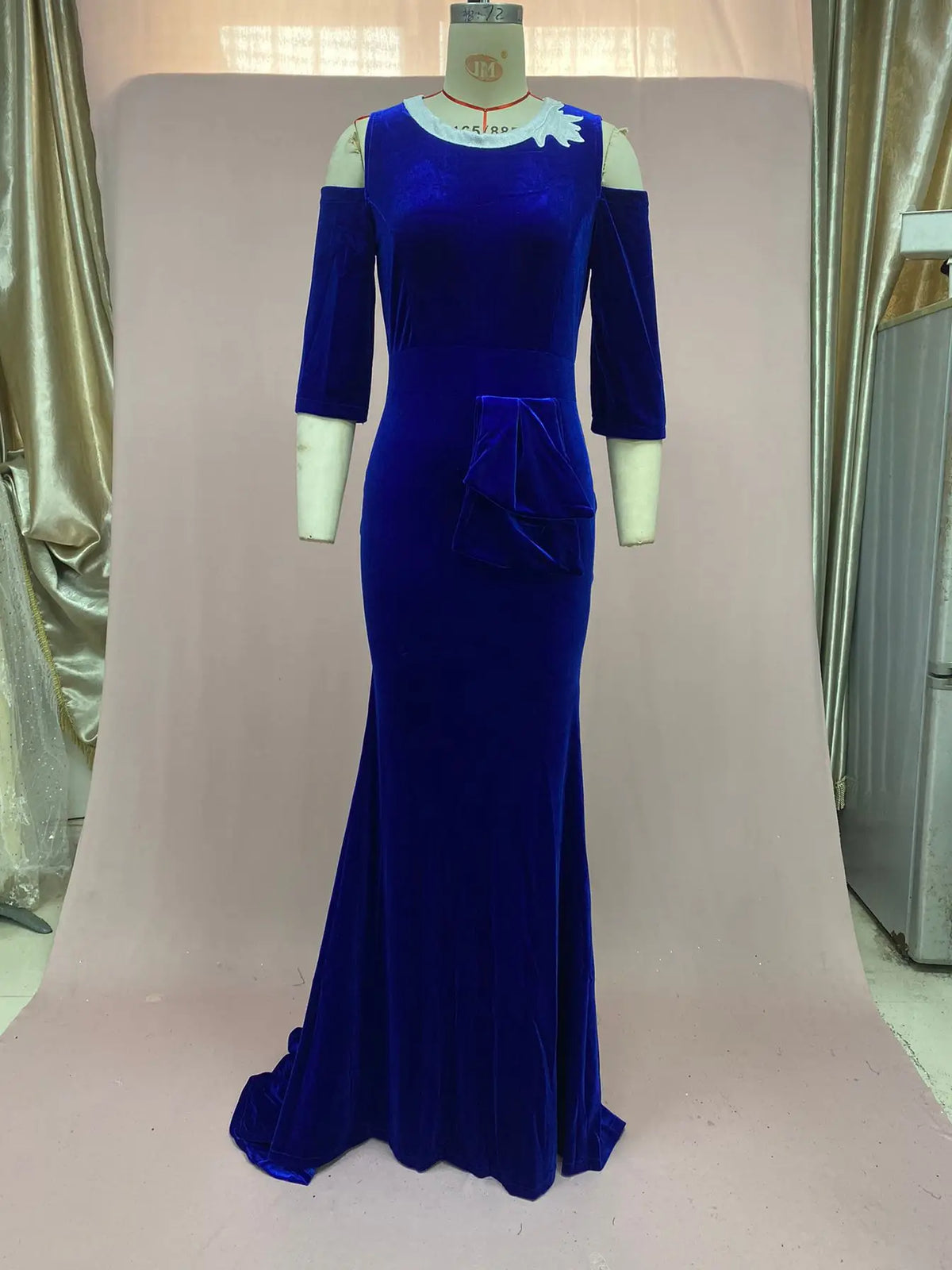 Robe d'été personnalisée en velours pour femmes, style sirène, mode Ankara, rouge, Vetement Femme, noire, Sexy, longueur au sol, 2023