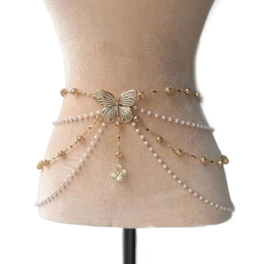 Chaînes de taille en perles élégantes, polyvalentes, style Boho, accessoire de taille, bijoux de corps pour femmes
