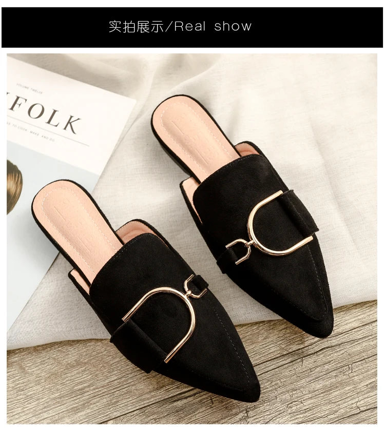 Chaussures plates femmes printemps/automne Chaussures plaques extérieur Mules Chaussures Zapatos Planos De Mujer décontracté Sapatilha Feminina mocassins
