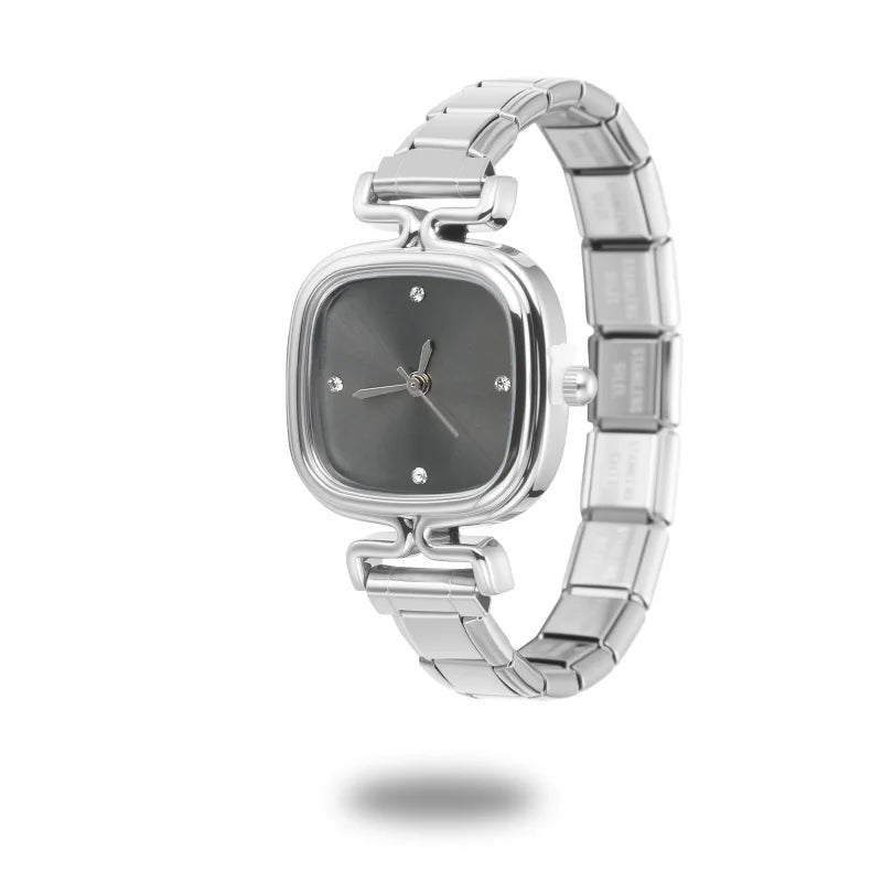 Montre Simple en acier inoxydable pour femmes, adaptée au Bracelet de 9mm, pour étudiant, ami, femme, anniversaire, bijoux à bricoler soi-même, cadeau, vente en gros