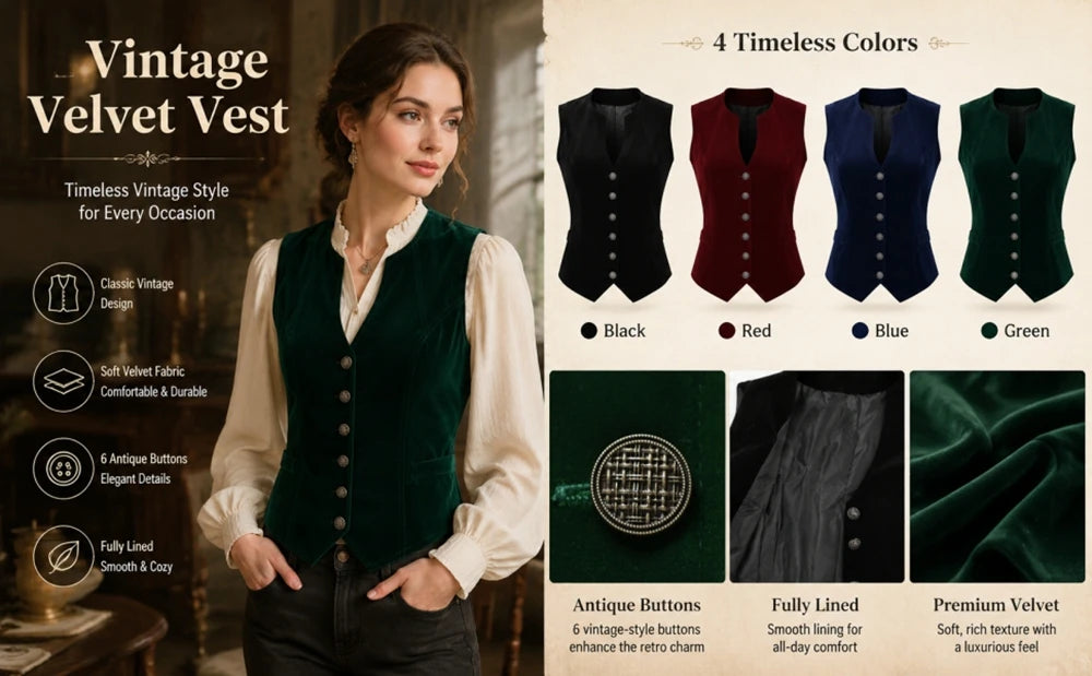Gilet en velours Vintage pour femmes, col en V, court, sans manches, hauts décontractés, veste ajustée régulière