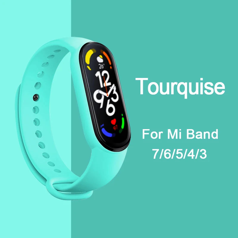 Bracelet pour Mi Band 6 7 Bracelet Sport silicone montre Bracelet Miband6 band4 correa ceinture pour Xiaomi mi band 3 4 5 6 7 accessoires