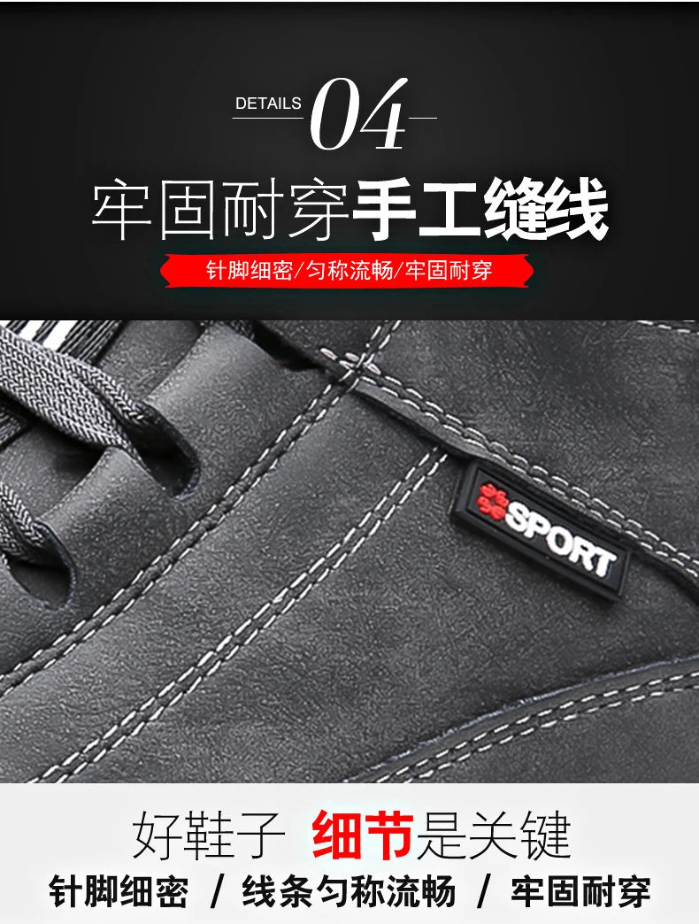 Bottes en cuir Pu hommes printemps chaussures hautes décontractées pour hommes tendance fermeture éclair chaussures plates hiver Sneaker vulcanisé cheville Tennis Zapatillas