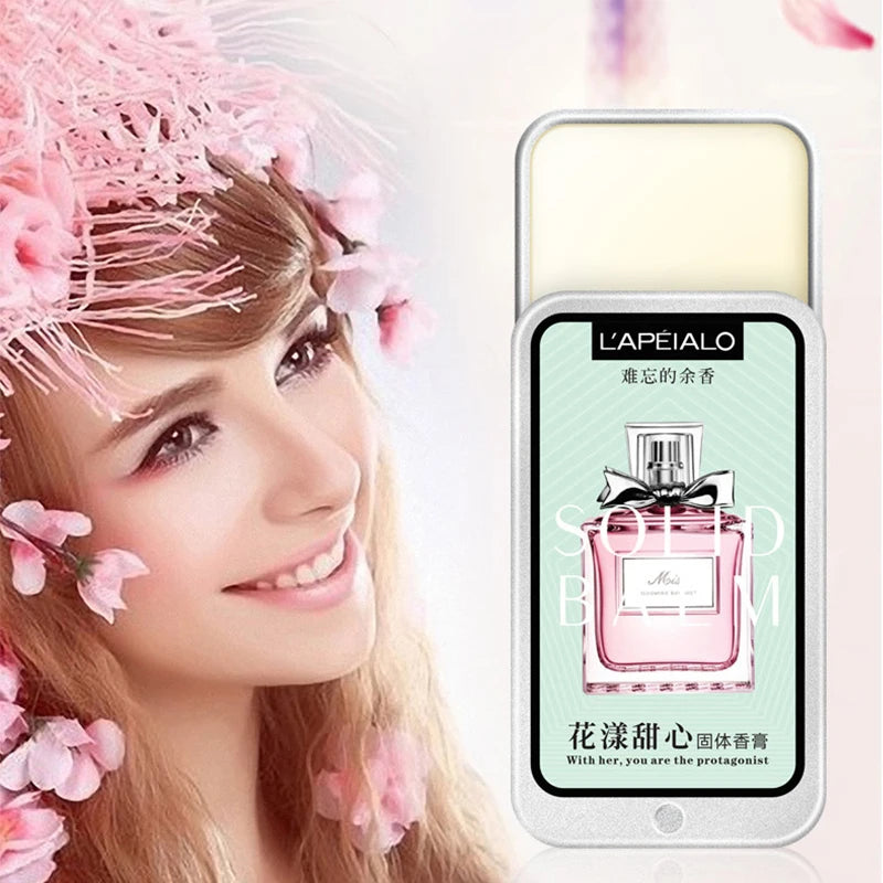 Baume solide parfumé aux phéromones pour femme, parfum longue durée, fragrance légère, baume parfumé solide portable