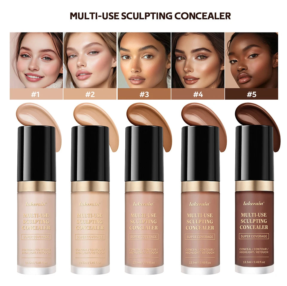 Fond de teint mat à couvrance longue durée, crème multi-usages sans huile, surligneur et retouche, produits de maquillage pour le visage pour femmes