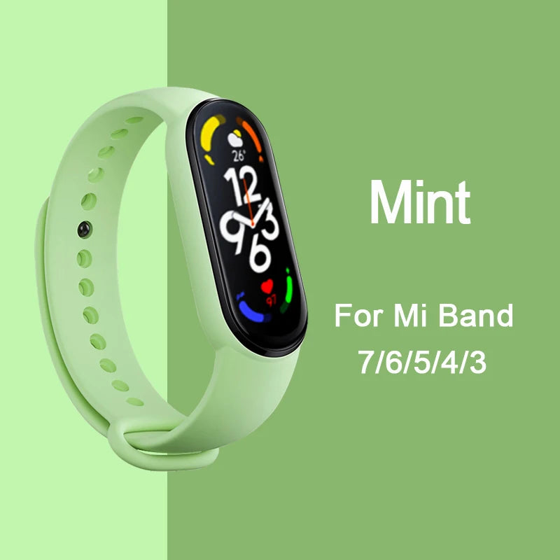 Bracelet pour Mi Band 6 7 Bracelet Sport silicone montre Bracelet Miband6 band4 correa ceinture pour Xiaomi mi band 3 4 5 6 7 accessoires