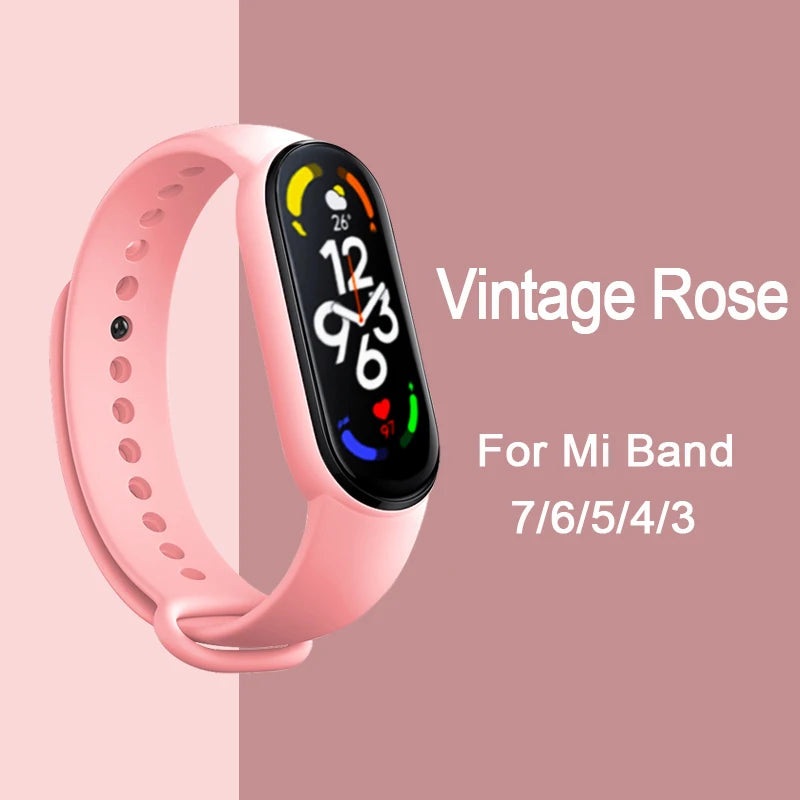 Bracelet pour Mi Band 6 7 Bracelet Sport silicone montre Bracelet Miband6 band4 correa ceinture pour Xiaomi mi band 3 4 5 6 7 accessoires