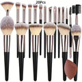 Ensemble de pinceaux de maquillage doux et moelleux, pour fard à paupières, fond de teint, correcteur, blush, Kabuki, outil de beauté professionnel pour femmes, 3 à 20 pièces