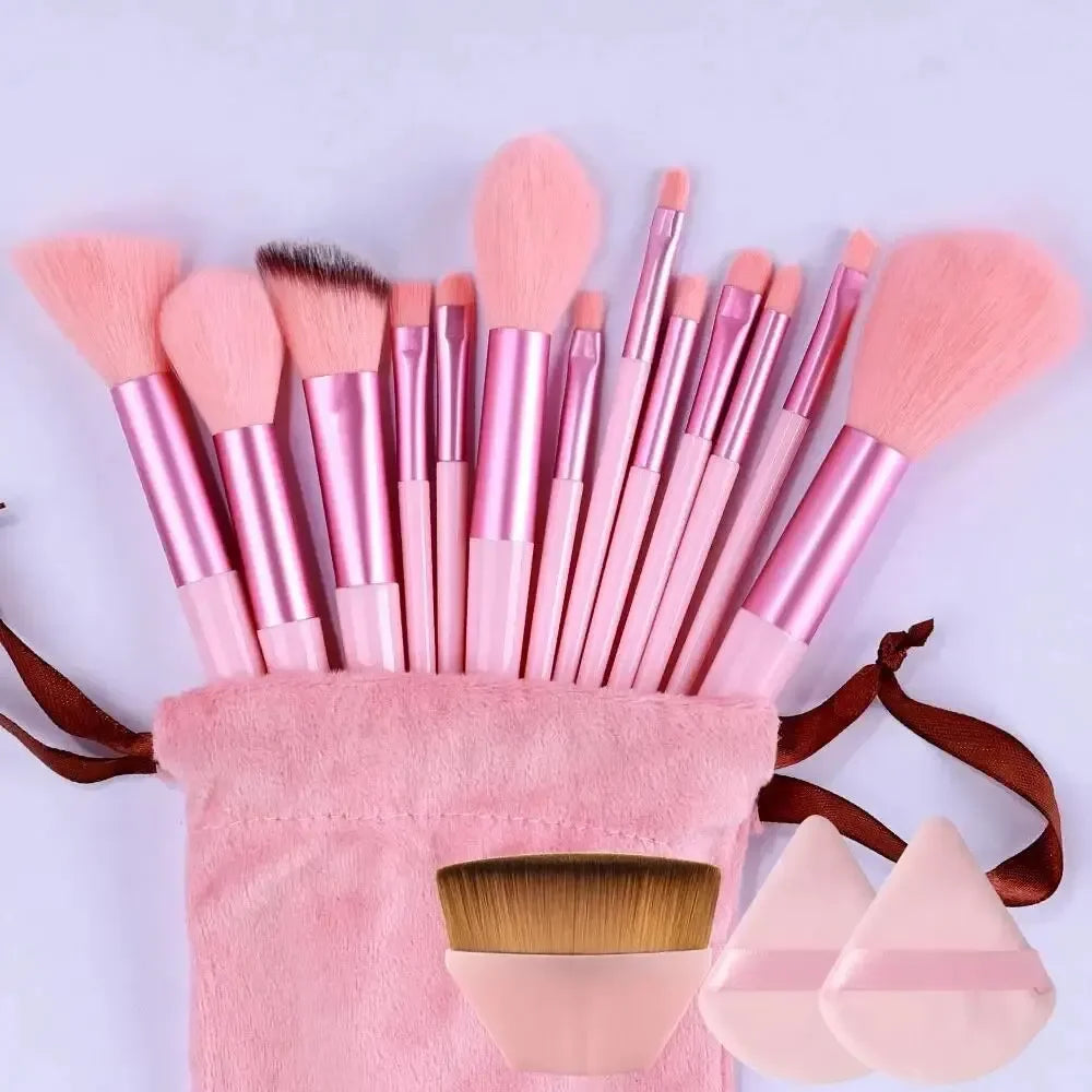 Ensemble de pinceaux de maquillage professionnels - Pinceaux Kabuki et estompeurs doux et moelleux pour fond de teint, poudre, fard à paupières |   Kit d'outils de beauté