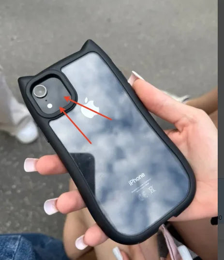 Coque de téléphone en Silicone souple avec oreilles de chat, étui arrière Transparent antichoc pour iPhone 16 17 13 15 14 12 11 Pro Max Air XS Max