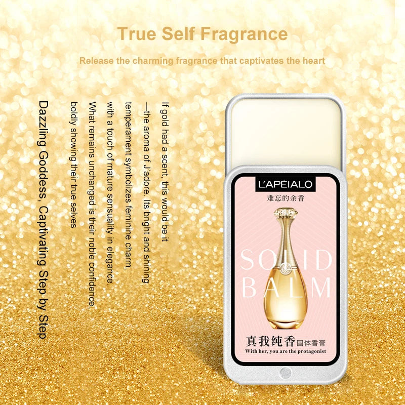 Baume solide parfumé aux phéromones pour femme, parfum longue durée, fragrance légère, baume parfumé solide portable