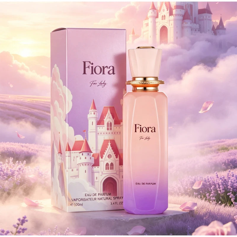 Eau de parfum pour femme 100ml, parfum floral fruité longue tenue, flacon design dégradé, fragrance fraîche, parfum pour tous les jours et les rendez-vous.