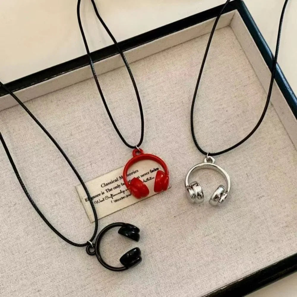 Collier avec pendentif pour écouteurs minimalistes pour femmes, longue corde réglable, chaînes de pull, cadeaux de fête, accessoires bijoux Y2K
