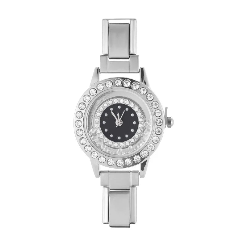 Connecteur de montre de mode en acier inoxydable, lien de charme italien de 9MM, en-tête de montre carrée pour femmes, Bracelet de liaison, bijoux à bricoler soi-même, cadeau