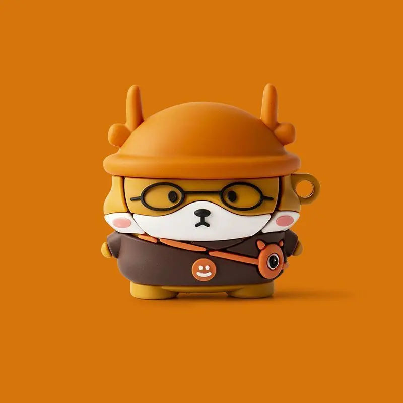 Étui de dessin animé mignon pour OPPO Enco Air 3, housse de protection Bluetooth sans fil en silicone souple avec crochet