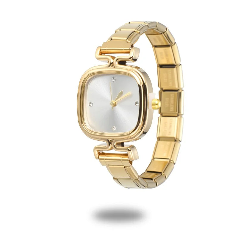 Montre Simple en acier inoxydable pour femmes, adaptée au Bracelet de 9mm, pour étudiant, ami, femme, anniversaire, bijoux à bricoler soi-même, cadeau, vente en gros