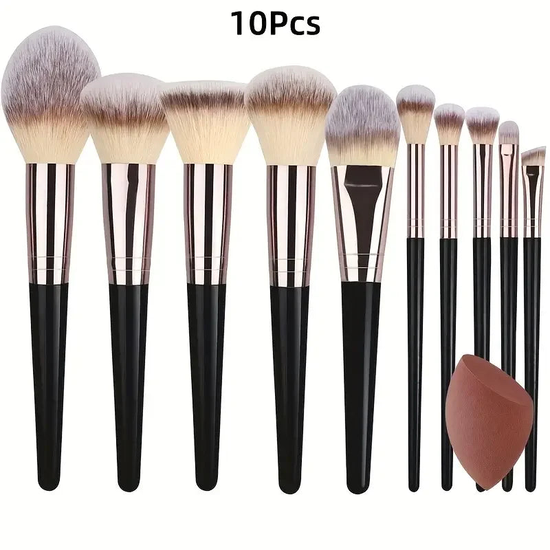 Ensemble de pinceaux de maquillage doux et moelleux, pour fard à paupières, fond de teint, correcteur, blush, Kabuki, outil de beauté professionnel pour femmes, 3 à 20 pièces