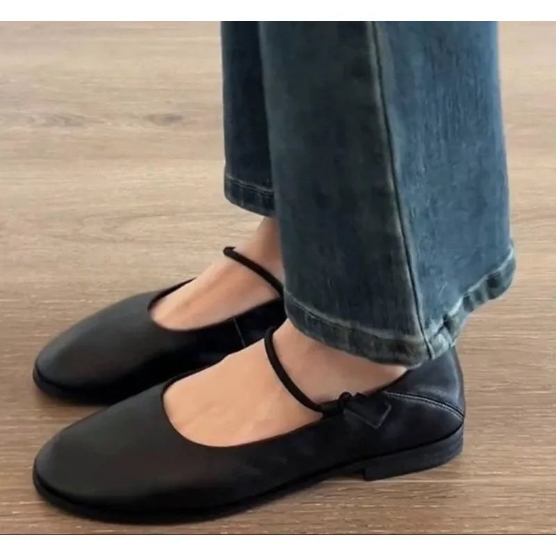Nouveau Style populaire mode française femmes chaussures plates chaussures de Ballet souples printemps élégant sans lacet mocassins chaussures femmes Zapatos Mujer
