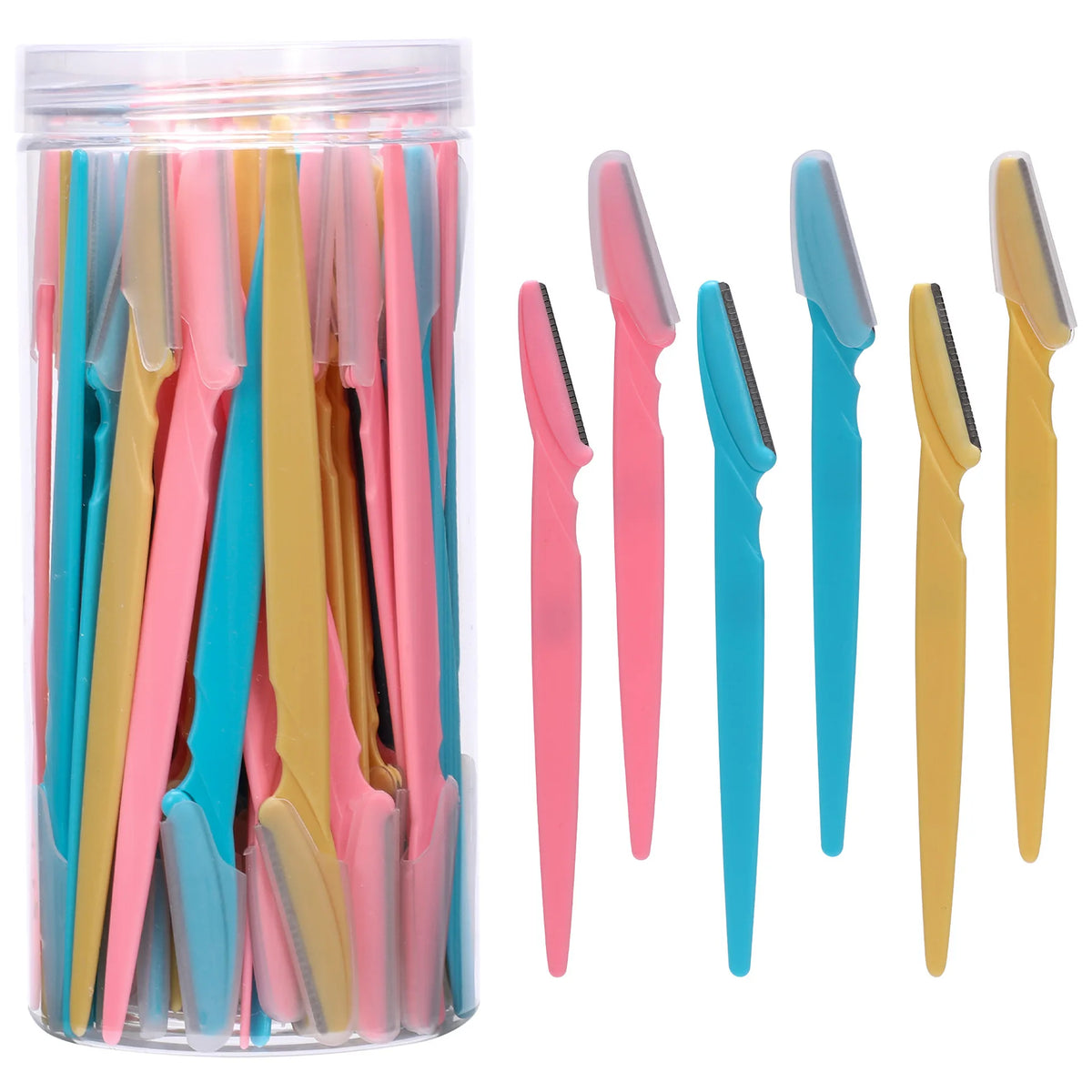 40 pièces rasoir de sourcils maquillage outils de beauté sûr sourcils rasoir visage corps épilation lames de rasoir femme sourcils façonnage couteau