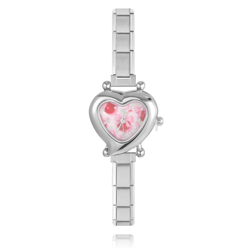 Mode femmes bricolage 9mm largeur italien élastique charme en acier inoxydable montre Bracelet Bracelet pour fête ami femme anniversaire bijoux cadeaux