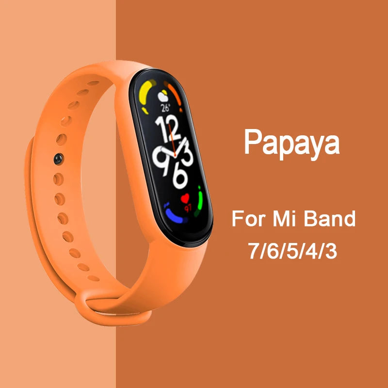 Bracelet pour Mi Band 6 7 Bracelet Sport silicone montre Bracelet Miband6 band4 correa ceinture pour Xiaomi mi band 3 4 5 6 7 accessoires