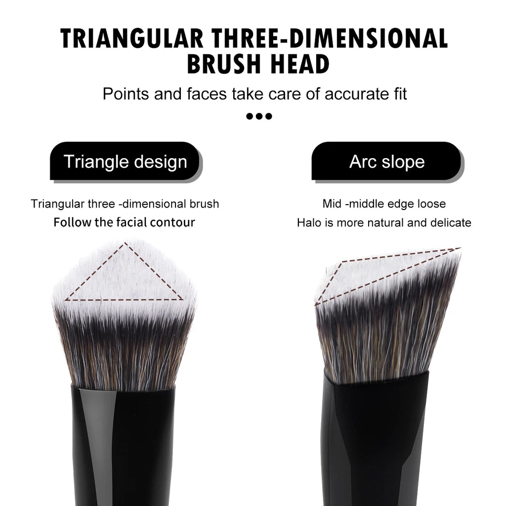 Pinceaux de maquillage MAANGE, lot de 6 pinceaux professionnels synthétiques pour fond de teint, anticernes, kabuki, visage, pinceaux de maquillage de voyage