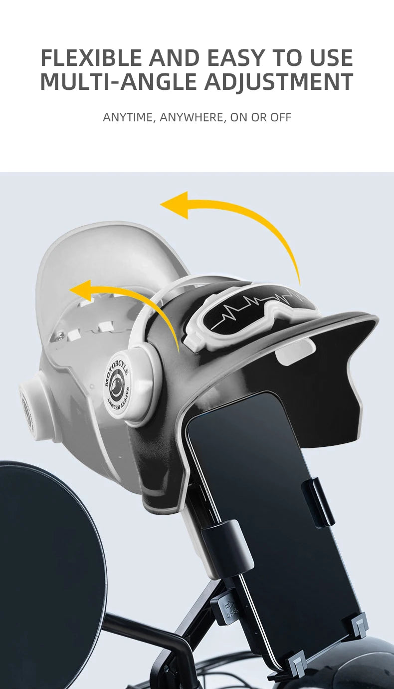 1pc petit casque cavalier moto support pour téléphone portable vélo électrique étanche parasol Navigation support pour téléphone portable