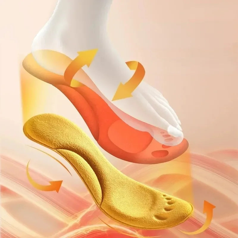 Semelles intérieures souples en PU Orth4WD pour hommes et femmes, chaussures de course respirantes, absorption des chocs, coussretours de soutien de la voûte plantaire